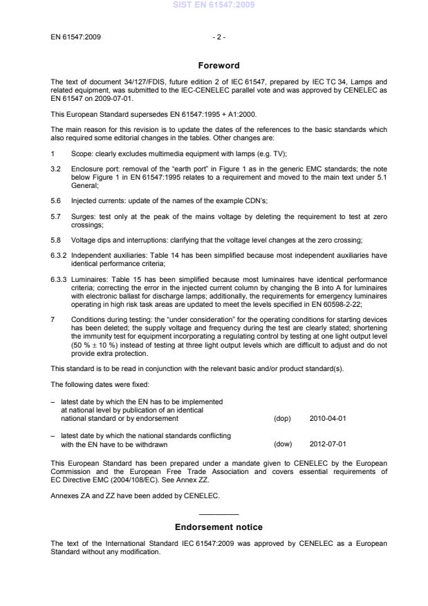 SIST EN 61547:2009 SIST EN 61547:2009 - Page 4 preview