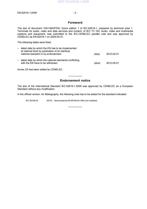 SIST EN 62516-1:2009 SIST EN 62516-1:2009 - Page 4 preview