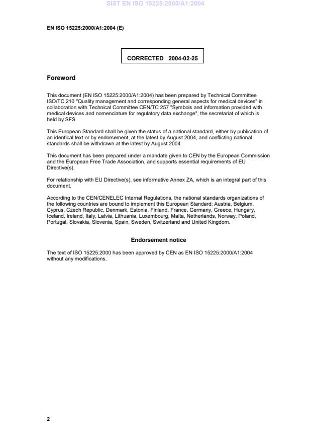 EN ISO 15225:2000/A1:2004 EN ISO 15225:2000/A1:2004 - Page 4 preview