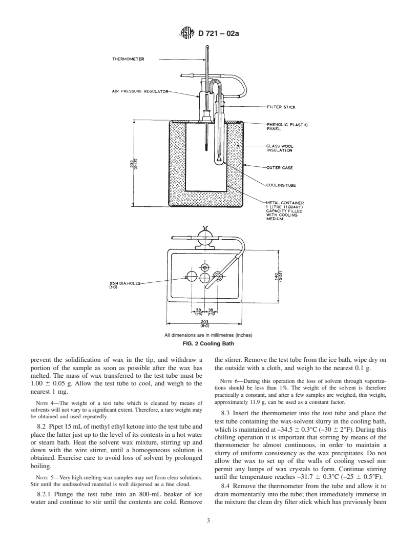 ASTM D721-02a - Standard Test Method for Oil Content of Petroleum Waxes