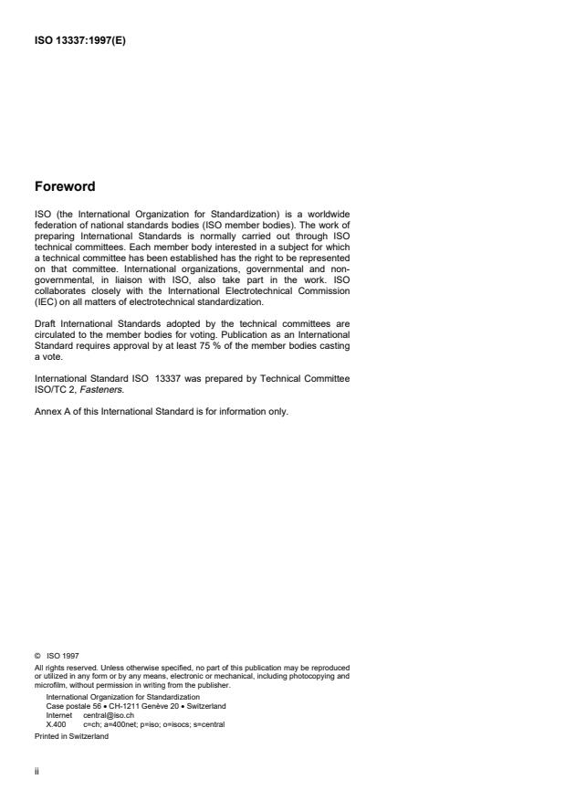 ISO 13337:1997 ISO 13337:1997 - Spring-type straight pins -- Slotted, light duty - Page 2 preview