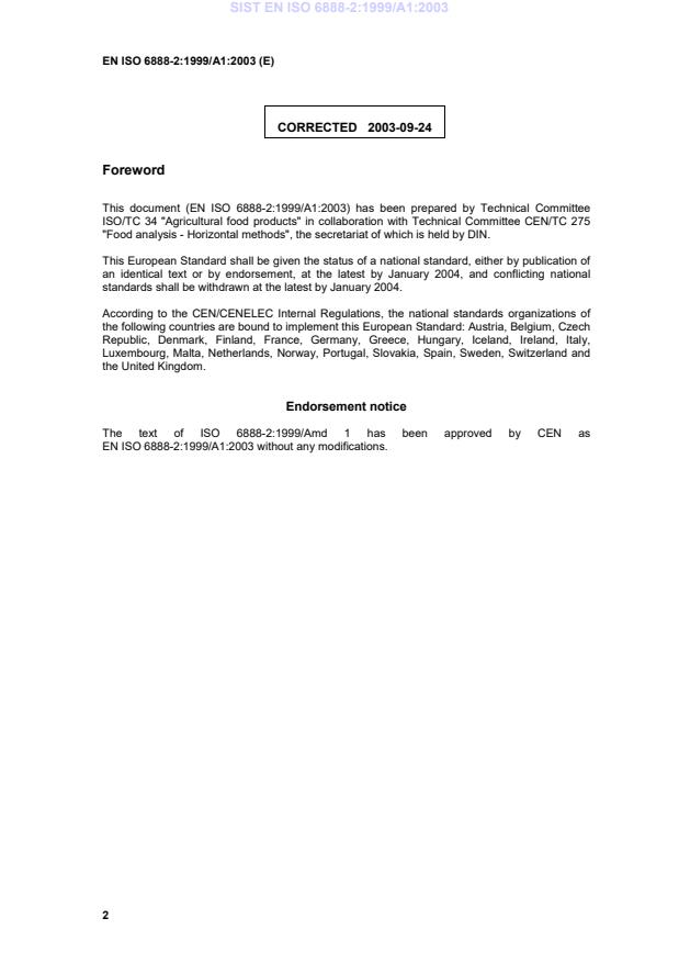 EN ISO 6888-2:1999/A1:2003 EN ISO 6888-2:1999/A1:2003 - Page 4 preview