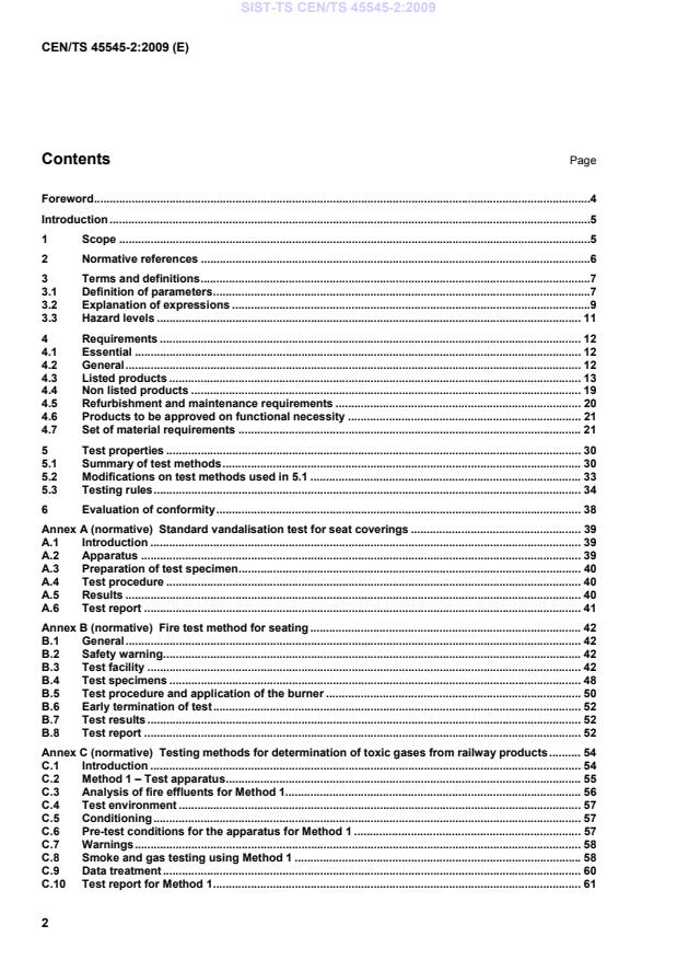 CEN/TS 45545-2:2009 TS CEN/TS 45545-2:2009 - Page 4 preview