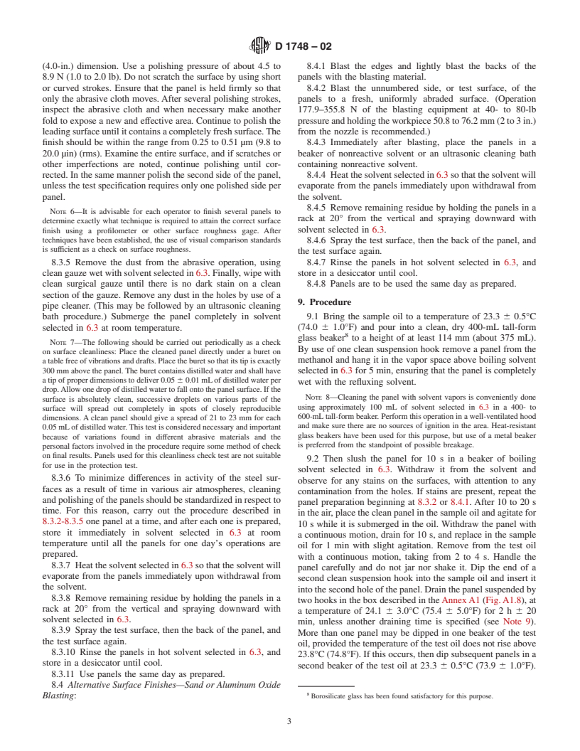 ASTM D1748-02 - Standard Test Method for Rust Protection by Metal Preservatives in the Humidity Cabinet