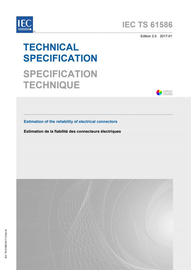 IEC TS 61586:2017 - Estimation of the reliability of electrical connectors