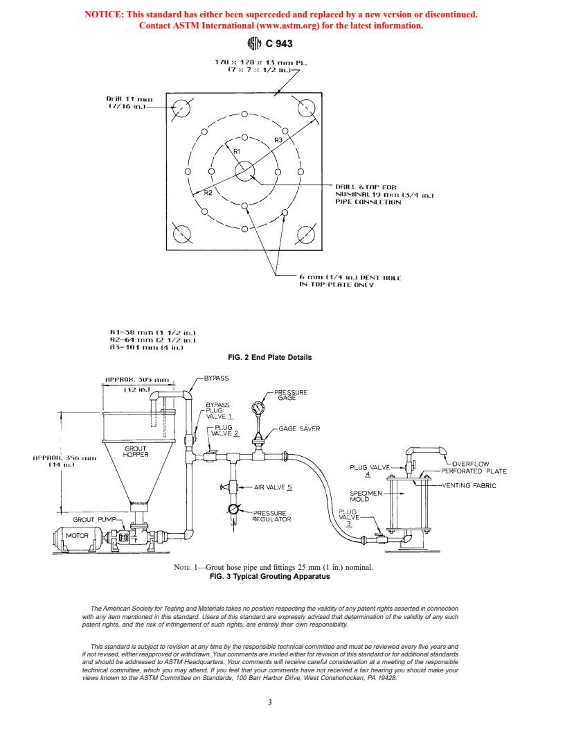 ASTM C943-96 - Standard Practice for Making Test Cylinders and Prisms for Determining Strength and Density of Preplaced-Aggregate Concrete in the Laboratory