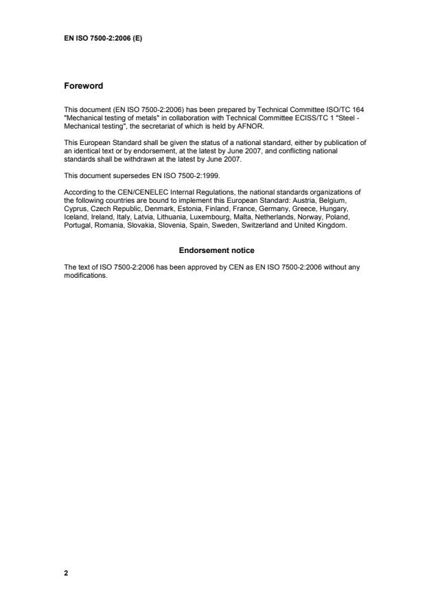 EN ISO 7500-2:2006 EN ISO 7500-2:2007 - Page 4 preview