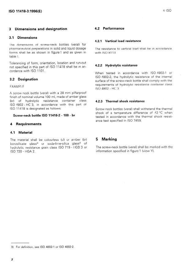 ISO 11418-3:1996 ISO 11418-3:1996 - Containers and accessories for pharmaceutical preparations - Page 4 preview