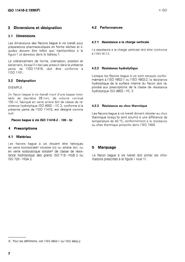 ISO 11418-3:1996 ISO 11418-3:1996 - Récipients et accessoires pour préparations pharmaceutiques - Page 4 preview