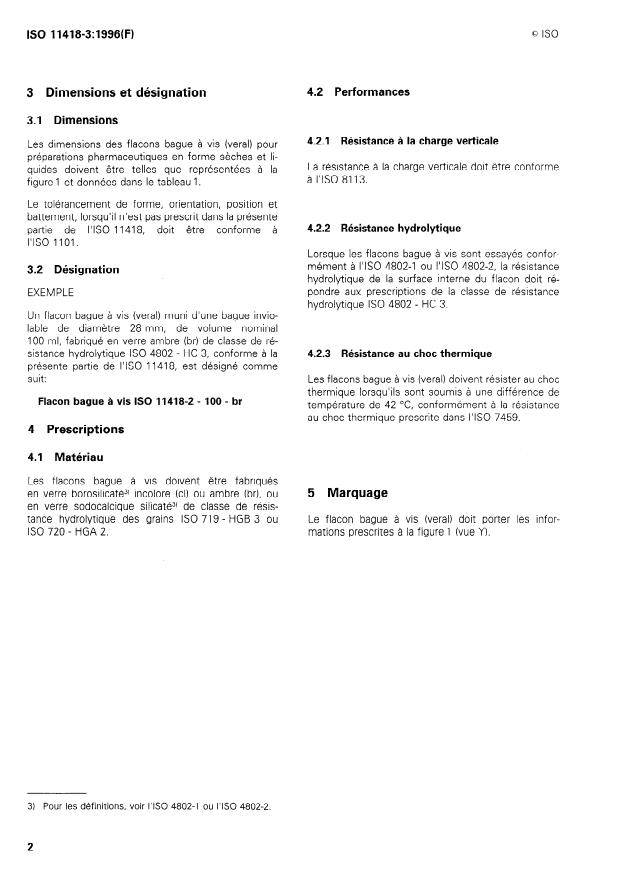 ISO 11418-3:1996 ISO 11418-3:1996 - Récipients et accessoires pour préparations pharmaceutiques - Page 4 preview