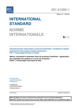 IEC 61069-1:2016 IEC 61069-1:2016 - Industrial-process measurement, control and automation - Evaluation of system properties for the purpose of system assessment - Part 1: Terminology and basic concepts - Page 3 preview