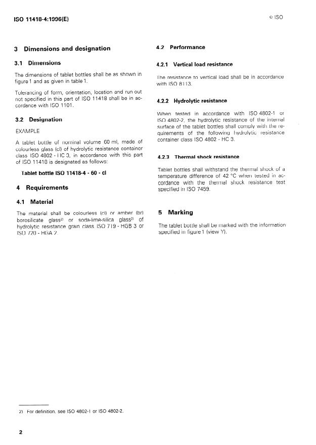 ISO 11418-4:1996 ISO 11418-4:1996 - Containers and accessories for pharmaceutical preparations - Page 4 preview