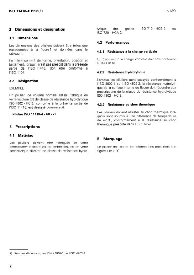 ISO 11418-4:1996 ISO 11418-4:1996 - Récipients et accessoires pour préparations pharmaceutiques - Page 4 preview