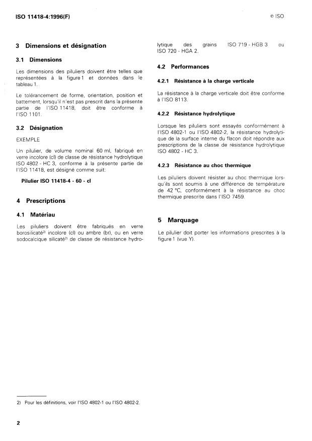 ISO 11418-4:1996 ISO 11418-4:1996 - Récipients et accessoires pour préparations pharmaceutiques - Page 4 preview