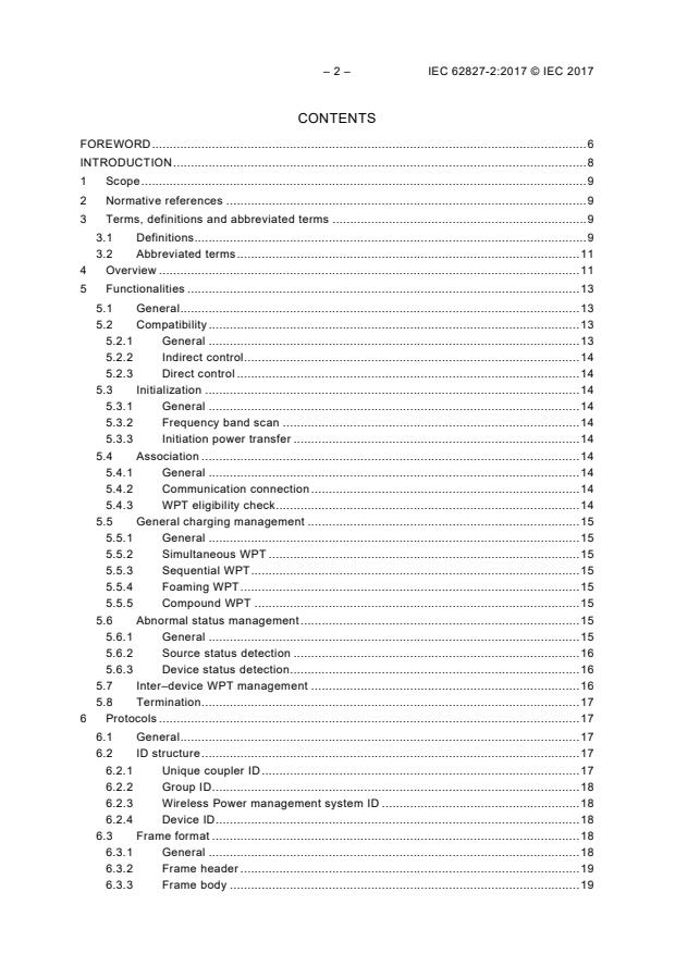 IEC 62827-2:2017 IEC 62827-2:2017 - Wireless power transfer - Management - Part 2: Multiple device control management - Page 4 preview