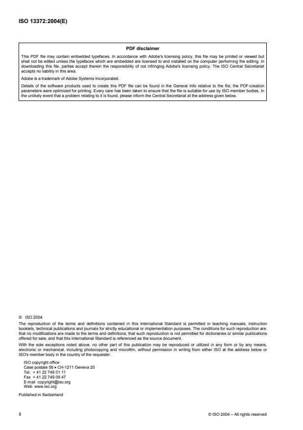 ISO 13372:2004 ISO 13372:2004 - Condition monitoring and diagnostics of machines -- Vocabulary - Page 2 preview