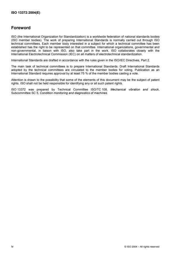ISO 13372:2004 ISO 13372:2004 - Condition monitoring and diagnostics of machines -- Vocabulary - Page 4 preview
