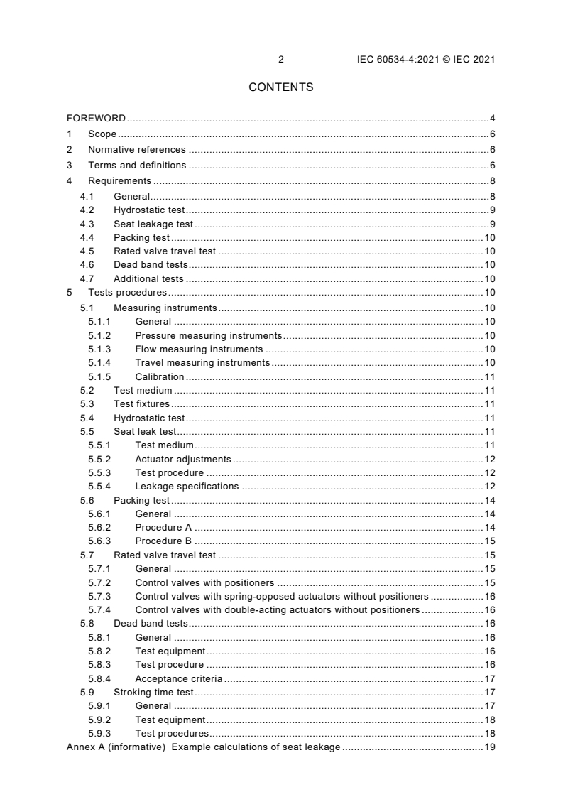 IEC 60534-4:2021 IEC 60534-4:2021 - Industrial-process control valves - Part 4: Inspection and routine testing - Page 4 preview