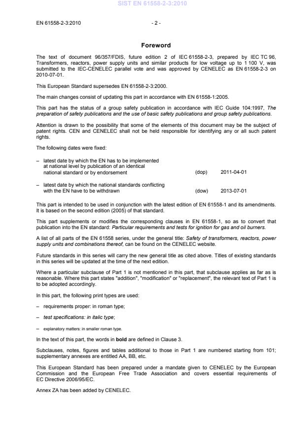 EN 61558-2-3:2010 EN 61558-2-3:2010 - Page 4 preview