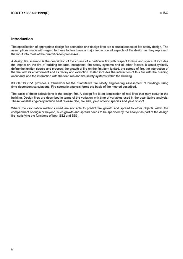 ISO/TR 13387-2:1999 ISO/TR 13387-2:1999 - Fire safety engineering - Page 4 preview
