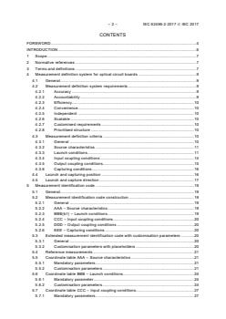 IEC 62496-2:2017 - Optical circuit boards - Basic test and measurement procedures - Part 2: General guidance for definition of measurement conditions for optical characteristics of optical circuit boards - Page 4 preview