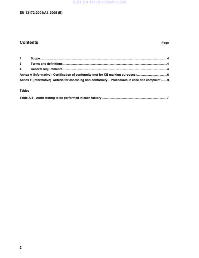 EN 13172:2001/A1:2005 EN 13172:2002/A1:2005 - Page 4 preview