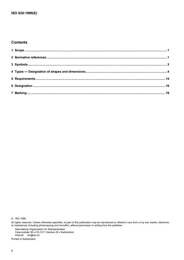 ISO 525:1999 ISO 525:1999 - Bonded abrasive products -- General requirements - Page 2 preview
