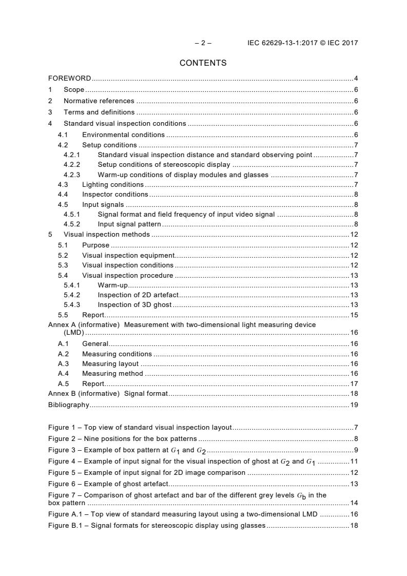 IEC 62629-13-1:2017 IEC 62629-13-1:2017 - 3D Display devices - Part 13-1: Visual inspection methods for stereoscopic displays using glasses - Ghost image - Page 4 preview
