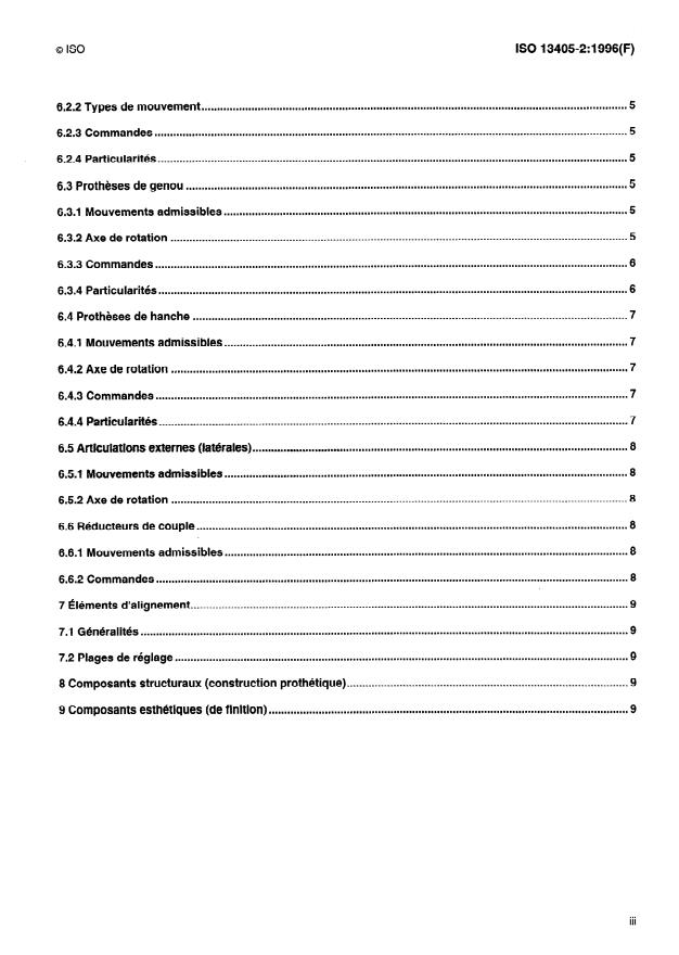ISO 13405-2:1996 - Protheses et ortheses -- Classification et description des composants de protheses