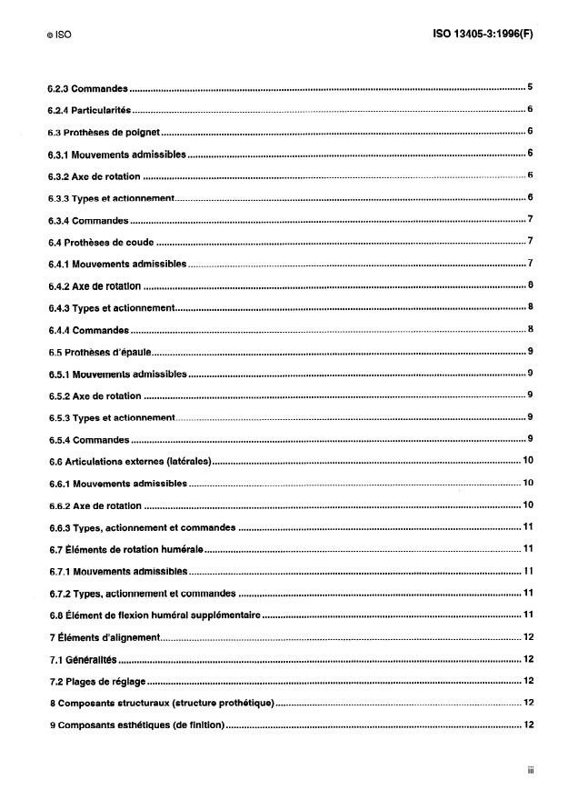 ISO 13405-3:1996 - Protheses et ortheses -- Classification et description des composants de protheses