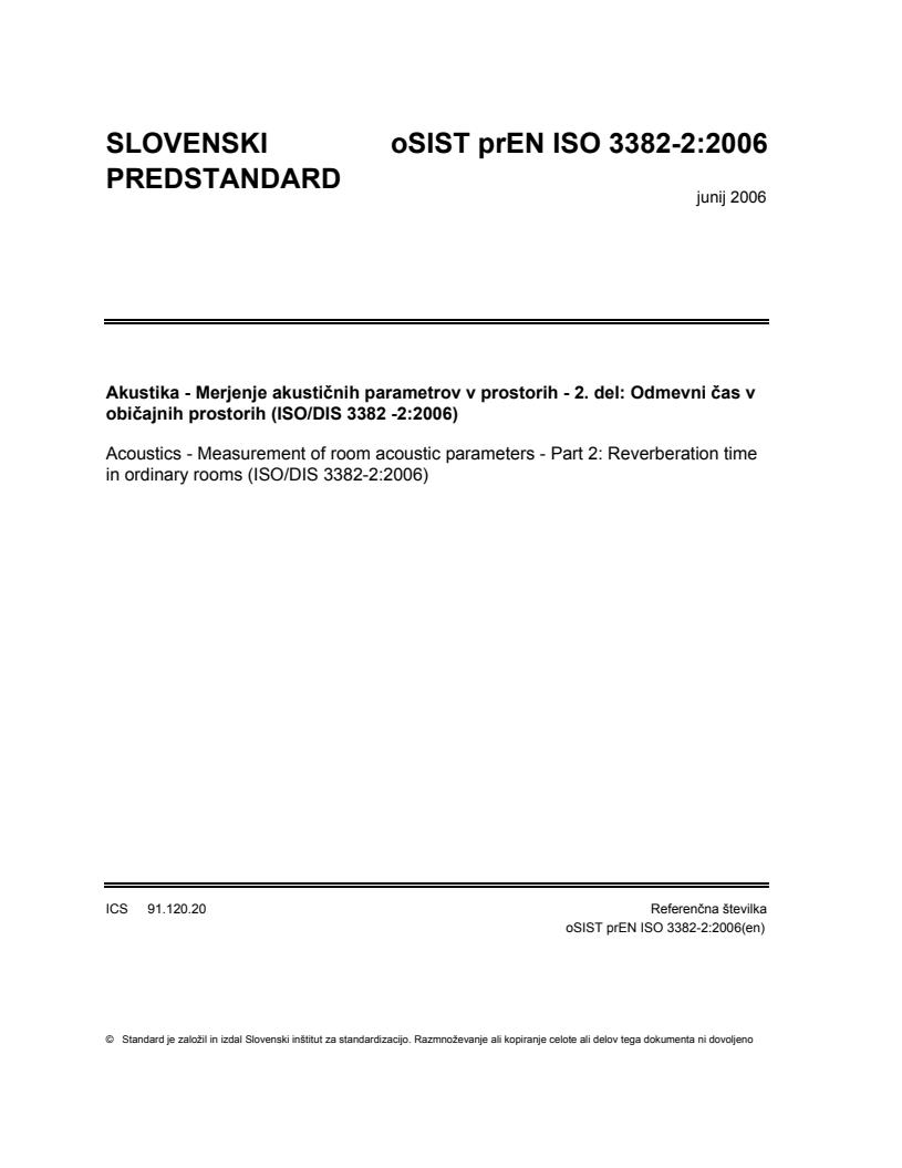 prEN ISO 3382-2:2006