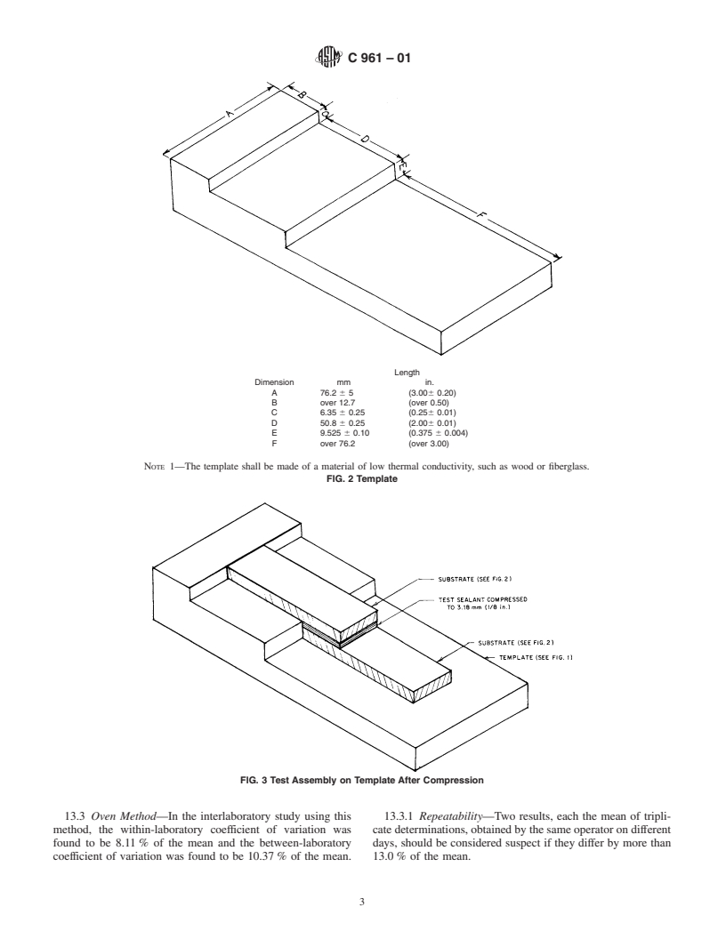 ASTM C961-01 - Standard Test Method for Lap Shear Strength of Hot-Applied Sealants