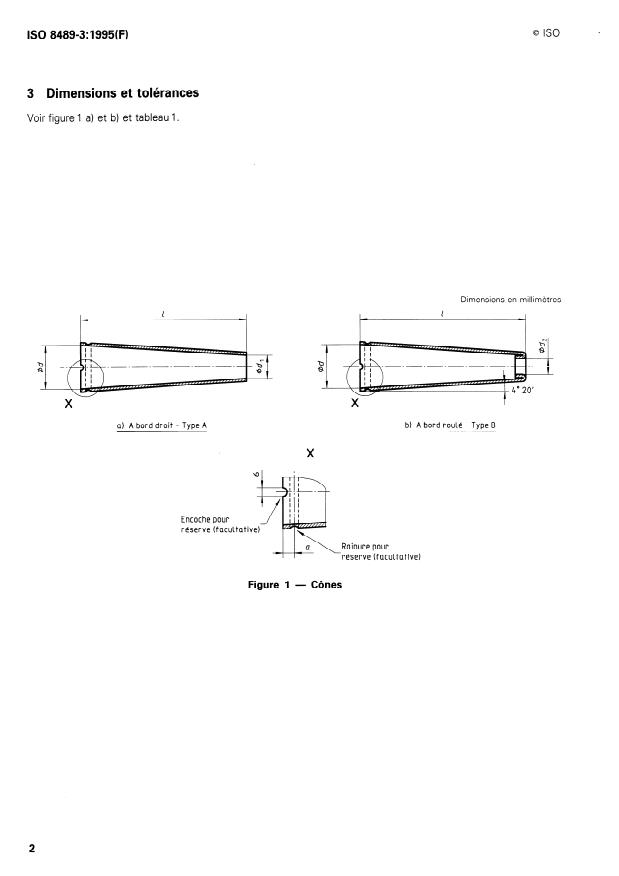 ISO 8489-3:1995 ISO 8489-3:1995 - Matériel pour l'industrie textile — Cônes pour bobinage croisé — Partie 3: Dimensions, tolérances et désignation des cônes avec demi-angle au sommet de 4 degrés 20'
Released:12/21/1995 - Page 4 preview