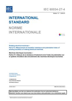 IEC 60034-27-4:2018 - Rotating electrical machines - Part 27-4: Measurement of insulation resistance and polarization index of winding insulation of rotating electrical machines - Page 3 preview
