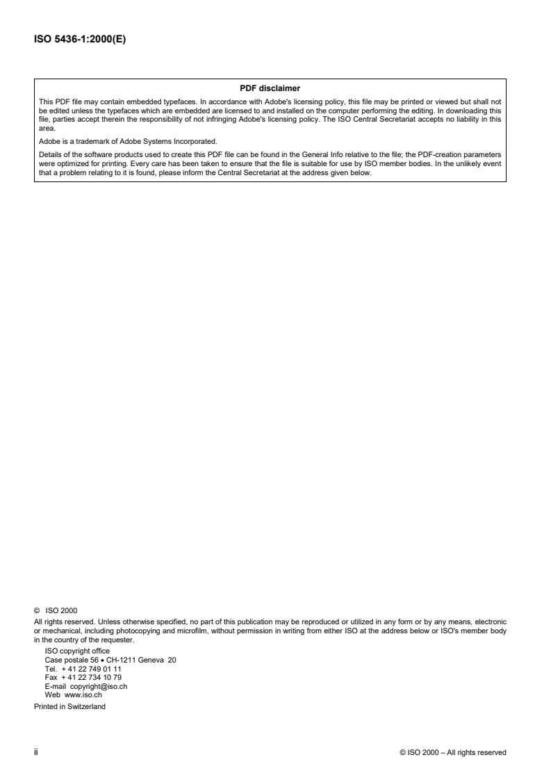 SIST ISO 5436-1:2002 ISO 5436-1:2000 - Geometrical Product Specifications (GPS) — Surface texture: Profile method; Measurement standards — Part 1: Material measures
Released:3/9/2000 - Page 2 preview