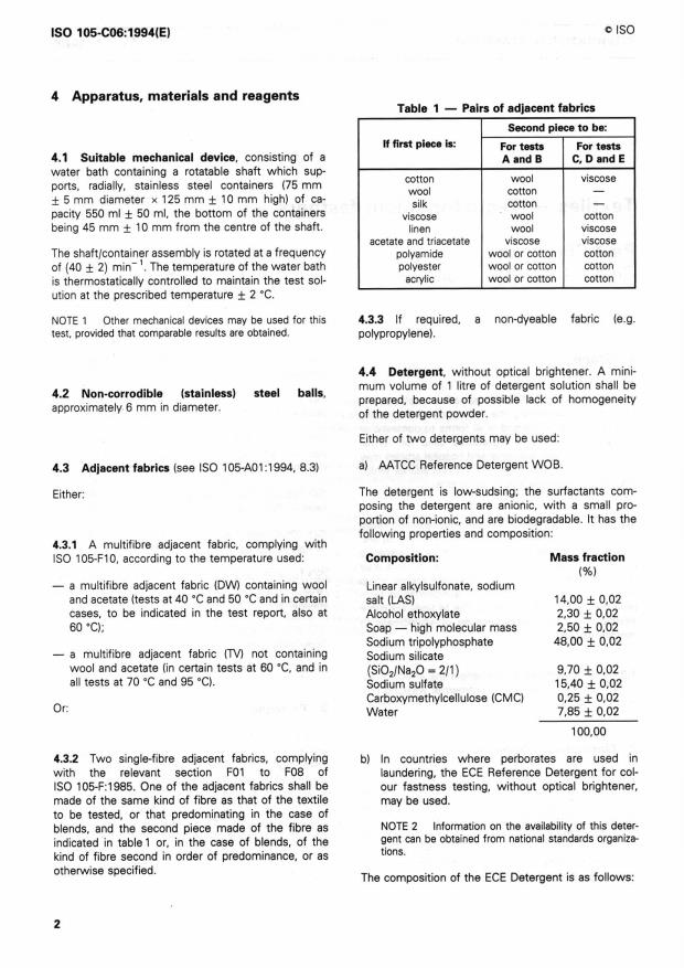 ISO 105-C06:1994 ISO 105-C06:1994 - Textiles -- Tests for colour fastness - Page 4 preview