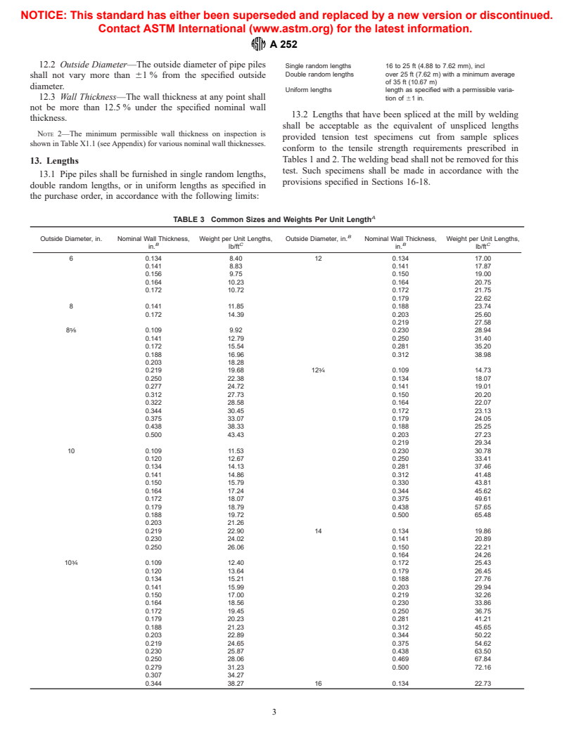 ASTM A252-98e1 - Standard Specification for Welded and Seamless Steel Pipe Piles