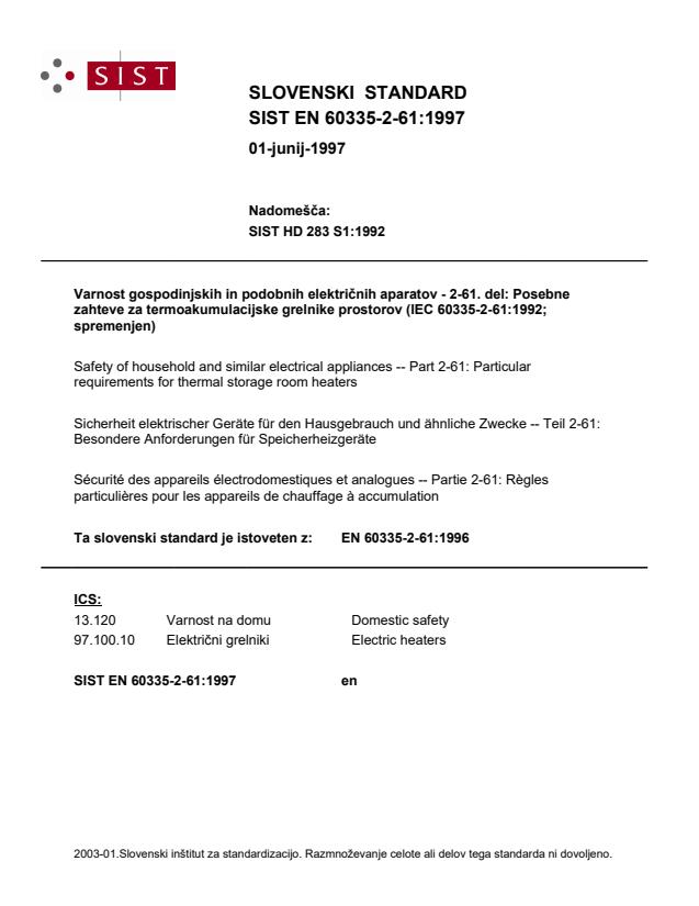 EN 60335-2-61:1997 - Pri IEC manjka stran 25.