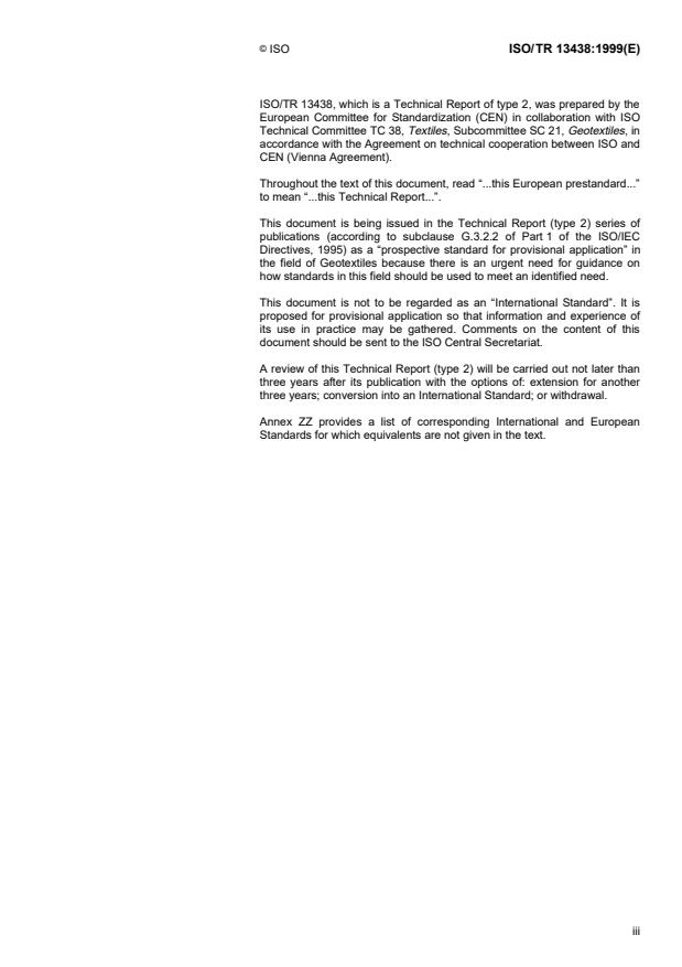 ISO/TR 13438:1999 - Geotextiles and geotextile-related products— Screening test method for determining the resistance to oxidation at elevated oxygen pressure