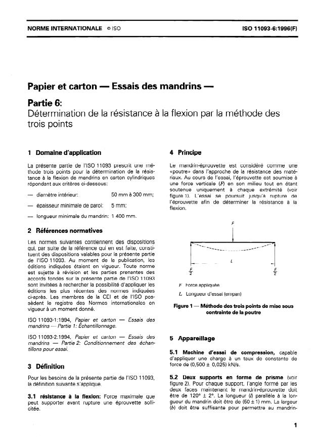ISO 11093-6:1996 - Papier et carton -- Essais des mandrins