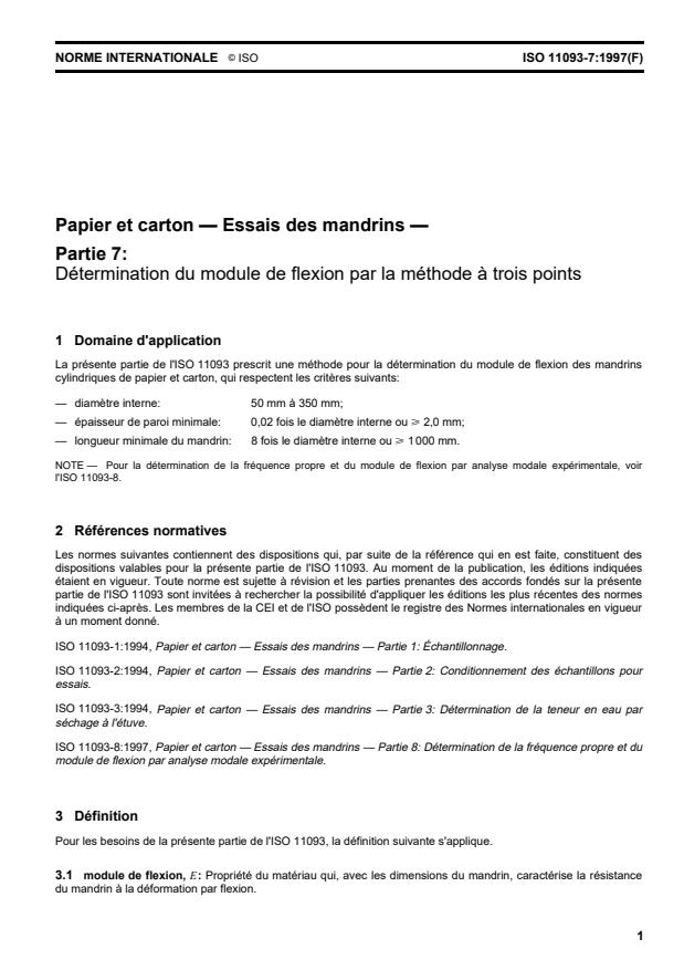 ISO 11093-7:1997 - Papier et carton -- Essais des mandrins