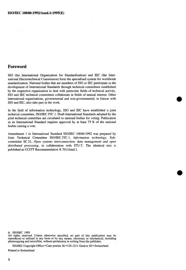 ISO/IEC 10040:1992/Amd 1:1995 ISO/IEC 10040:1992/Amd 1:1995 - Management knowledge management - Page 2 preview