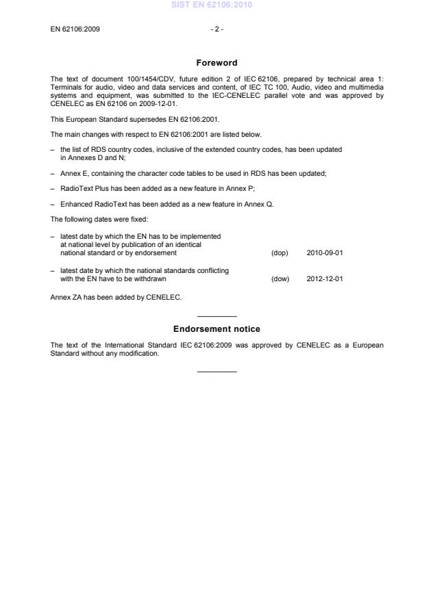 EN 62106:2009 EN 62106:2010 - Page 4 preview