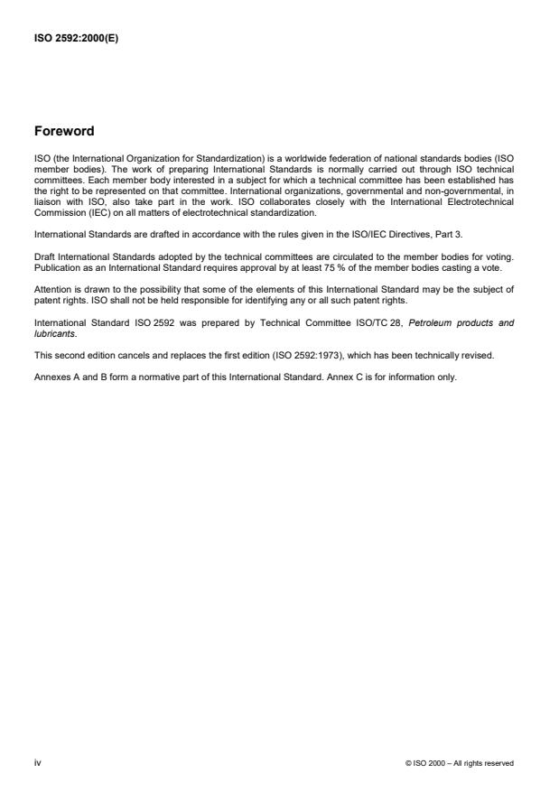 ISO 2592:2000 ISO 2592:2000 - Determination of flash and fire points -- Cleveland open cup method - Page 4 preview