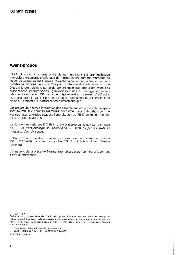 ISO 5611:1995 ISO 5611:1995 - Cartouches du type A, a plaquettes amovibles -- Dimensions - Page 2 preview