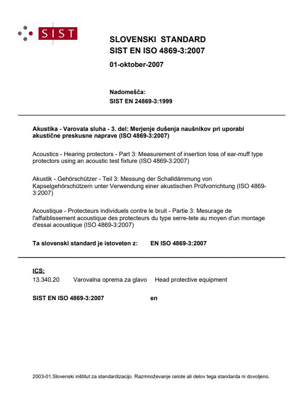 EN ISO 4869-3:2007