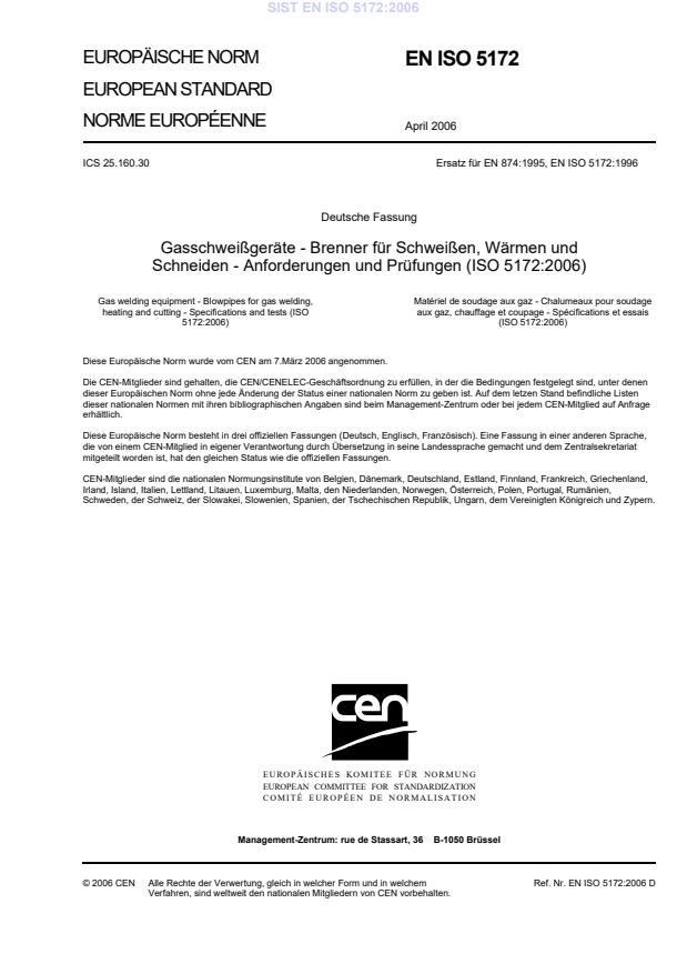 EN ISO 5172:2006 (DE)
