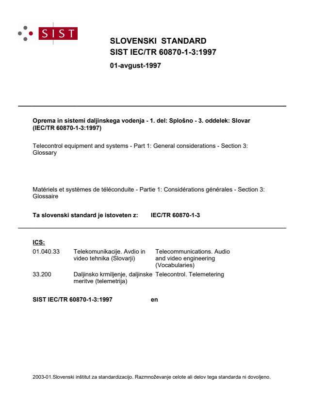 IEC/TR 60870-1-3:1997 (en)