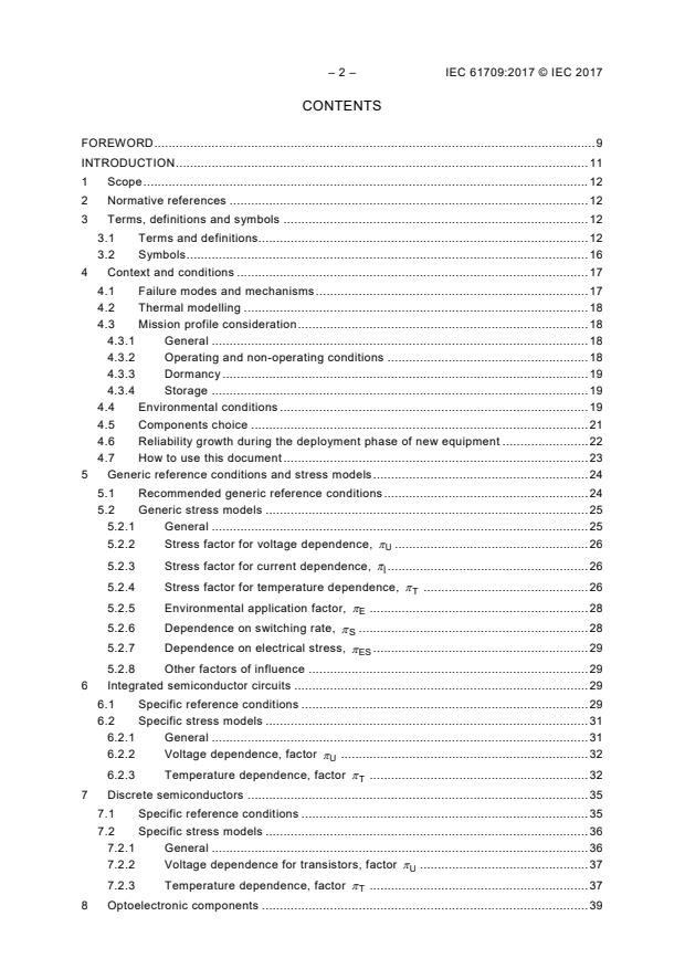 IEC 61709:2017 IEC 61709:2017 - Electric components - Reliability - Reference conditions for failure rates and stress models for conversion - Page 4 preview
