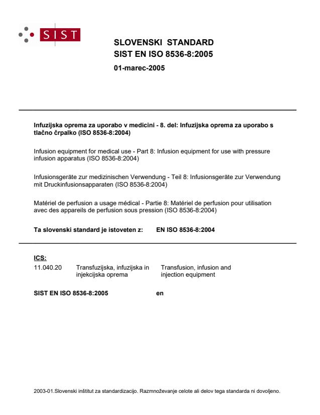 EN ISO 8536-8:2005